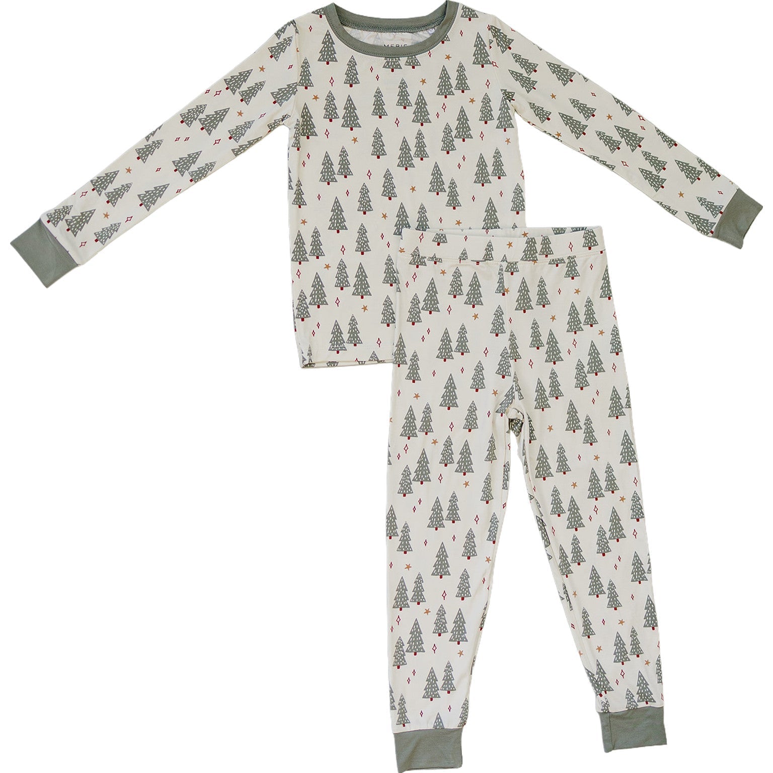 Mebie Baby Christmas Trees Bamboo Cozy Sleep Set For Kids 2T To 11 Years - 