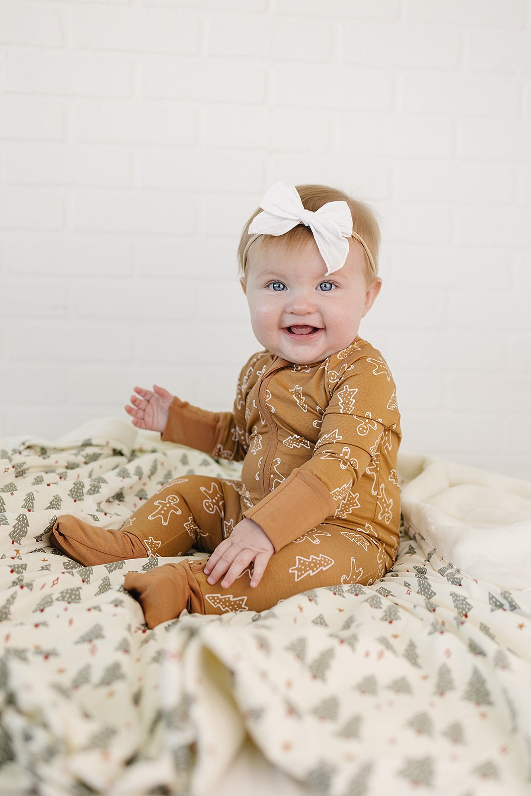 Mebie Baby Christmas Trees Bamboo Fleece Quilt - 
