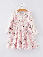 Rylee Faith Designs Christmas White Horse Dress With Nutcracker Print For Girls - Everetts Place Boutique - 