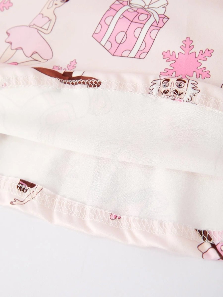 Rylee Faith Designs Christmas White Horse Dress With Nutcracker Print For Girls - Everetts Place Boutique - 