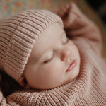 Mushie Chunky Knit Beanie Made with Organic Cotton for Babies Cozy and Stylish - 