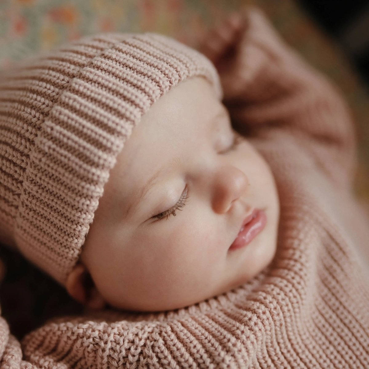 Mushie Chunky Knit Beanie Made with Organic Cotton for Babies Cozy and Stylish - 