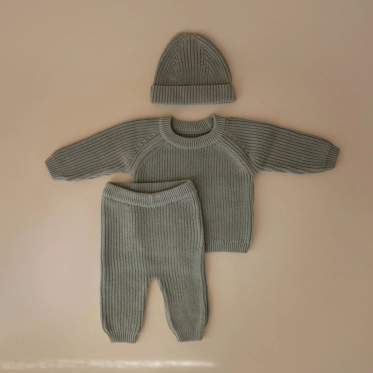 Mushie Chunky Knit Beanie Made with Organic Cotton for Babies Cozy and Stylish - 