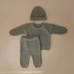 Mushie Chunky Knit Pants for Babies Made with Organic Cotton Cozy and Stylish Outfit Option - Everetts Place Boutique - 