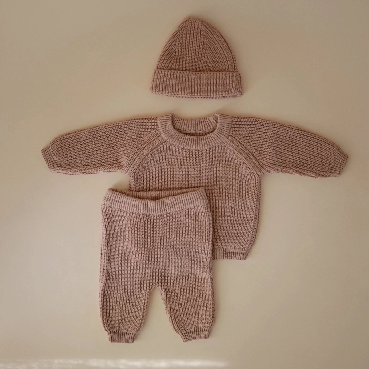 Mushie Chunky Knit Pants for Babies Made with Organic Cotton Cozy and Stylish Outfit Option - Everetts Place Boutique - 