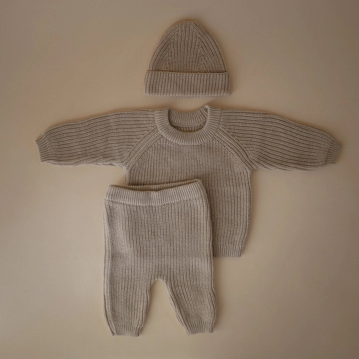 Mushie Chunky Knit Pants for Babies Made with Organic Cotton Cozy and Stylish Outfit Option - Everetts Place Boutique - 