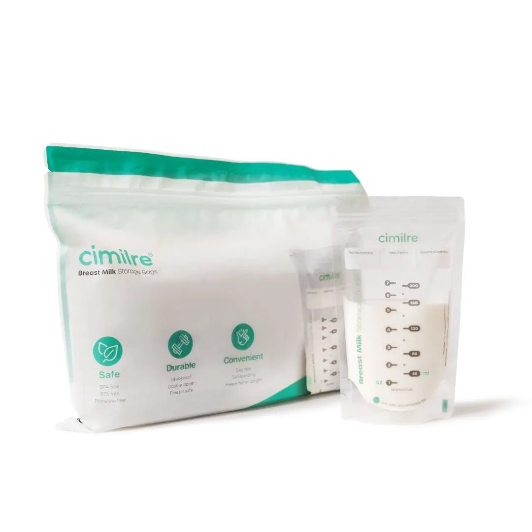 Cimilre Breast Pumps Cimilre Breast Milk Storage Bags with Double Zipper Lock for New Moms - 