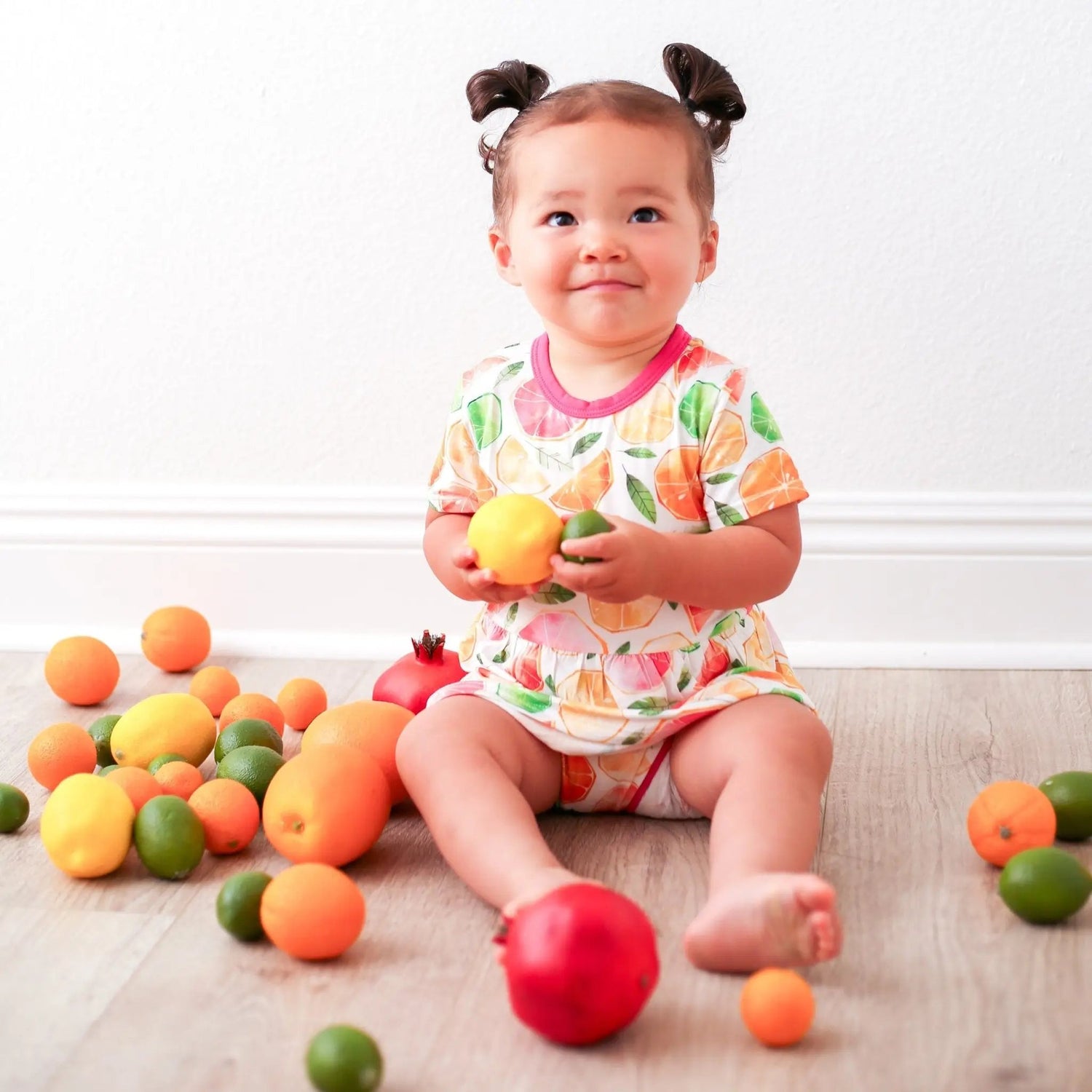 Bestaroo Citrus Bamboo Bodysuit Dress For Baby And Toddler With Snap Closures Bestaroo - 