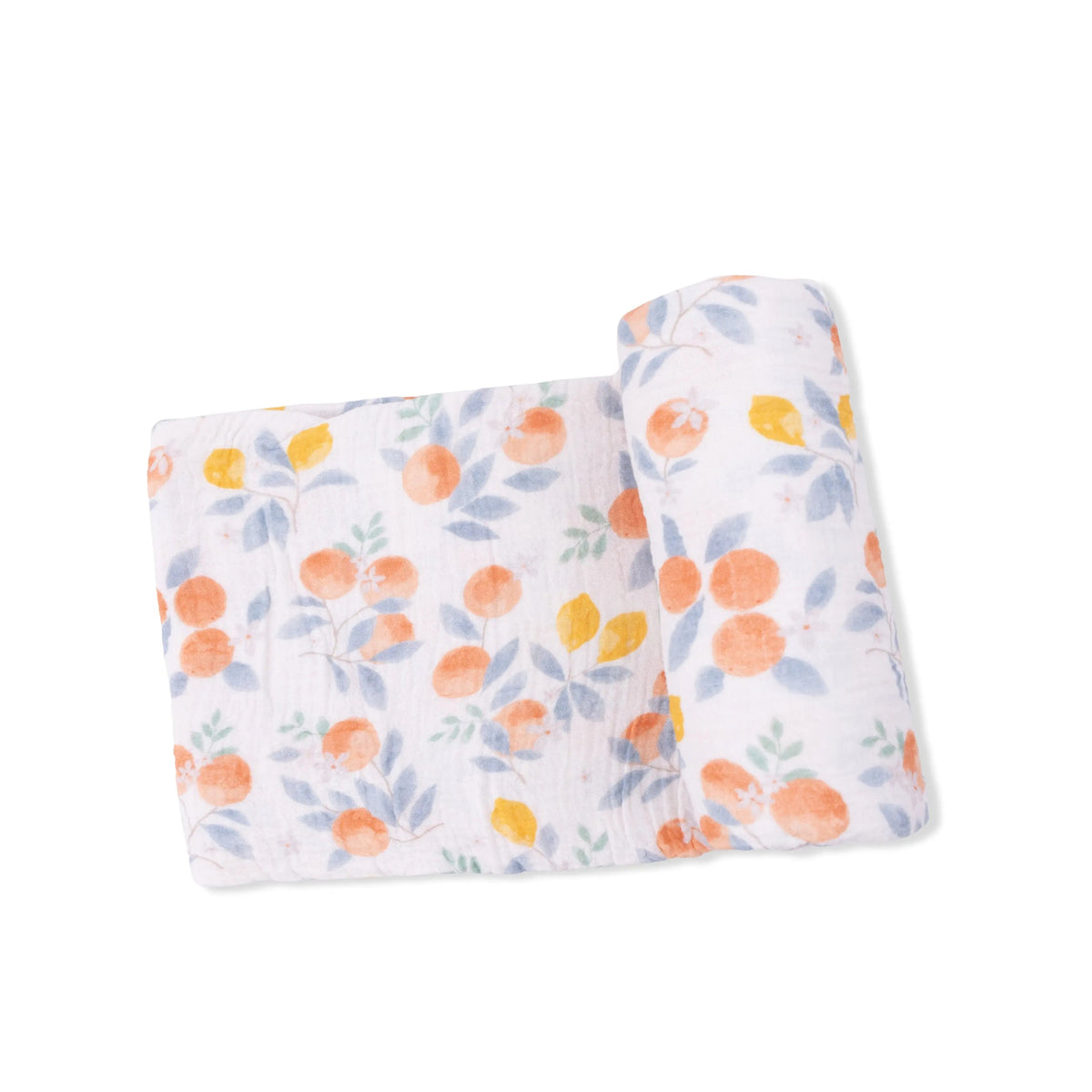 Citrus Floral - Swaddle Blanket - Orange, Linens, Bed sheet, Tie | Everetts Place