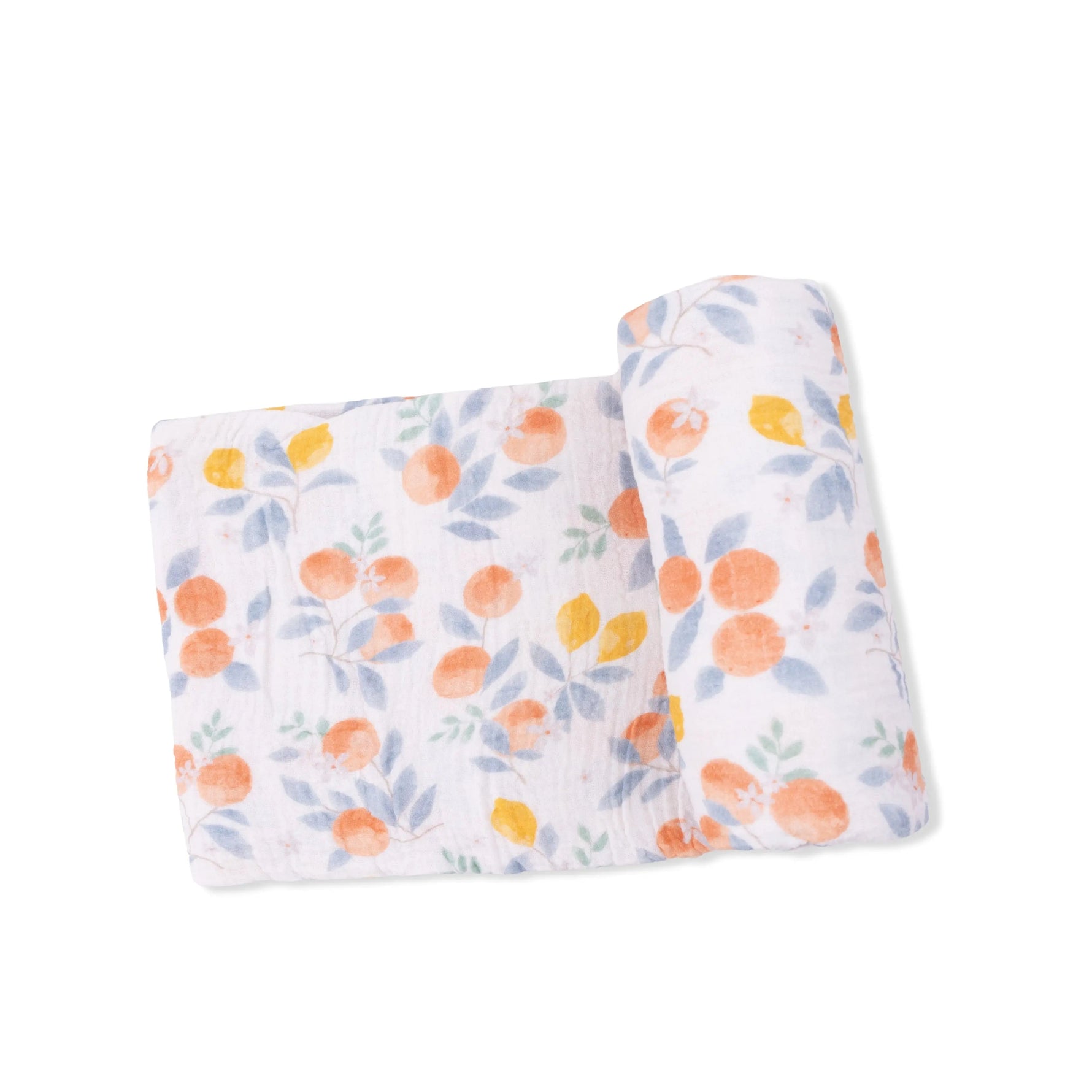 Citrus Floral - Swaddle Blanket - Orange, Linens, Bed sheet, Tie | Everetts Place