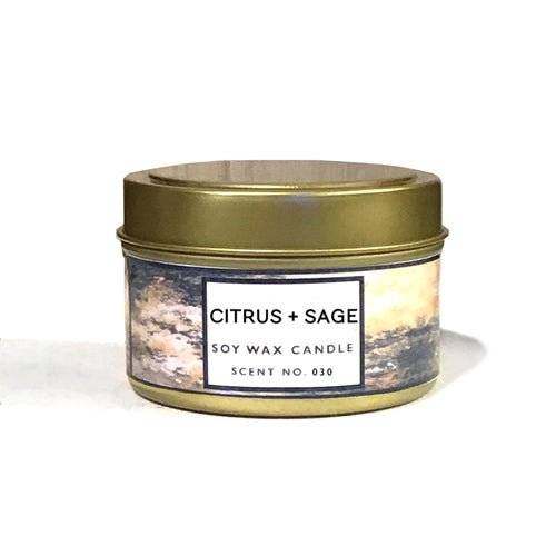 Citrus + Sage Soy Wax Candle - Everetts Place: Online Boutique - Diffusers, Oils & Candles