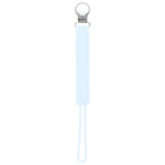 Three Little Tots Classic Baby Blue All Silicone One Piece Pacifier Clip - 