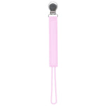Three Little Tots Classic Baby Pink All Silicone Pacifier Clip - 