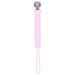 Three Little Tots Classic Baby Pink All Silicone Pacifier Clip - 