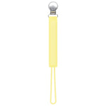 Three Little Tots Classic Baby Yellow All Silicone One Piece Pacifier Clip - 