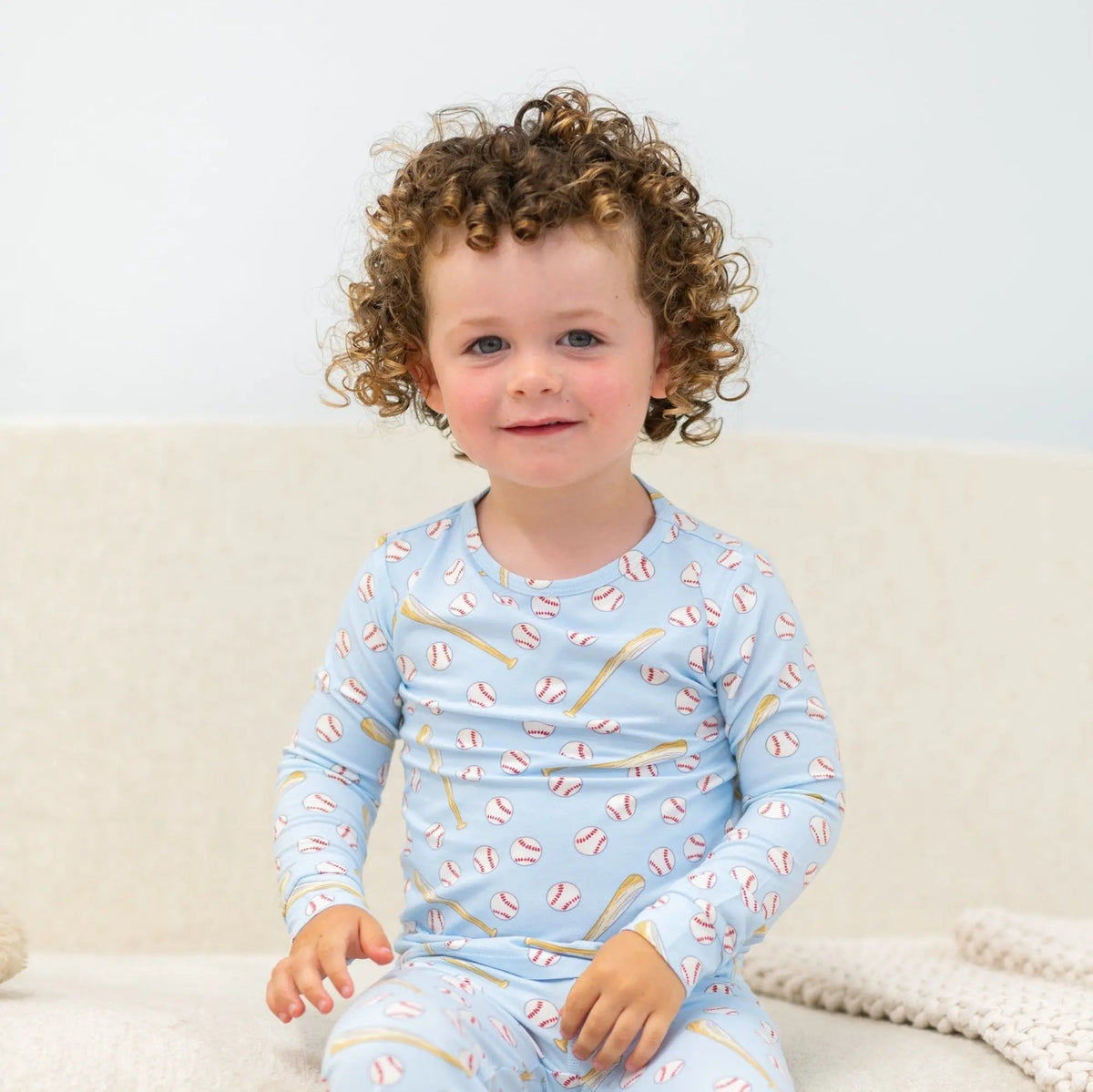 Sweet Bamboo Classic Baseball 2 - Piece Pajama Set - 