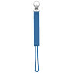 Three Little Tots Classic Blue All Silicone One Piece Pacifier Clip - 