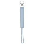Three Little Tots Classic Glacier Blue Gray All Silicone One Piece Pacifier Clip - 