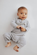 Three Little Tots Classic Gray All Silicone One Piece Pacifier Clip - 