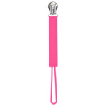Three Little Tots Classic Hot Pink Barbie All Silicone One Piece Pacifier Clip - 