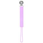 Three Little Tots Classic Lavender Purple Silicone One Piece Pacifier Clip - 