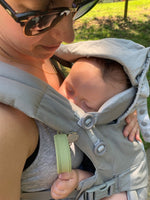 Three Little Tots Classic Olive Green All Silicone One Piece Pacifier Clip - 