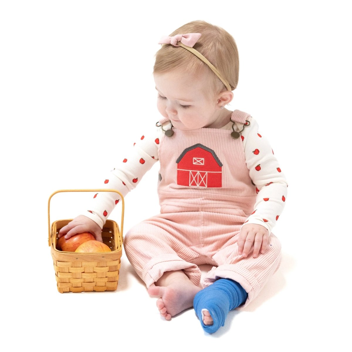 Angel Dear Classic Overall Farm Fresh Style Red Barn Bandana Pocket - Everetts Place Boutique - 