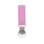 Three Little Tots Classic Rose Pink All Silicone One Piece Pacifier Clip - 