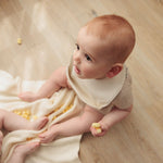 Bleu La La Classic Set of Soft Vegan Leather Easy Clean Bibs for Babies 0 to 12 Months - Everetts Place Boutique - 