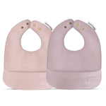 Bleu La La Classic Set of Soft Vegan Leather Easy Clean Bibs for Babies 0 to 12 Months - Everetts Place Boutique - 