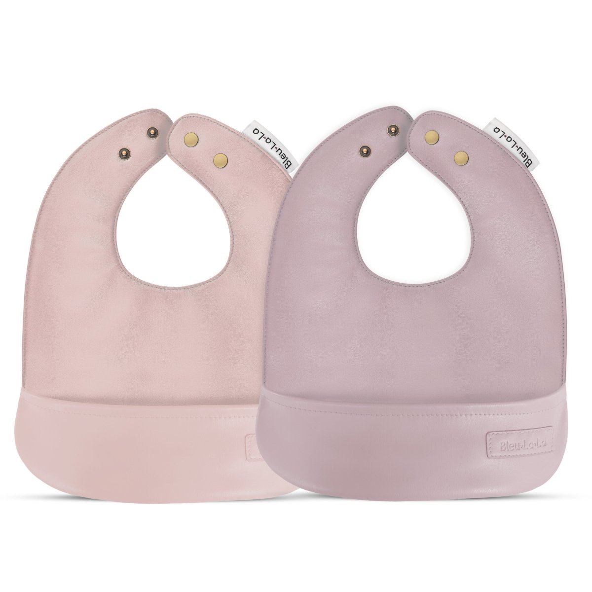 Bleu La La Classic Set of Soft Vegan Leather Easy Clean Bibs for Babies 0 to 12 Months - Everetts Place Boutique - 