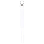 Three Little Tots Classic White All Silicone One Piece Pacifier Clip - 
