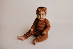 Three Little Tots Clay Baby Ribbed Playsuit with pockets - 