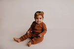 Three Little Tots Clay Baby Ribbed Playsuit with pockets - 