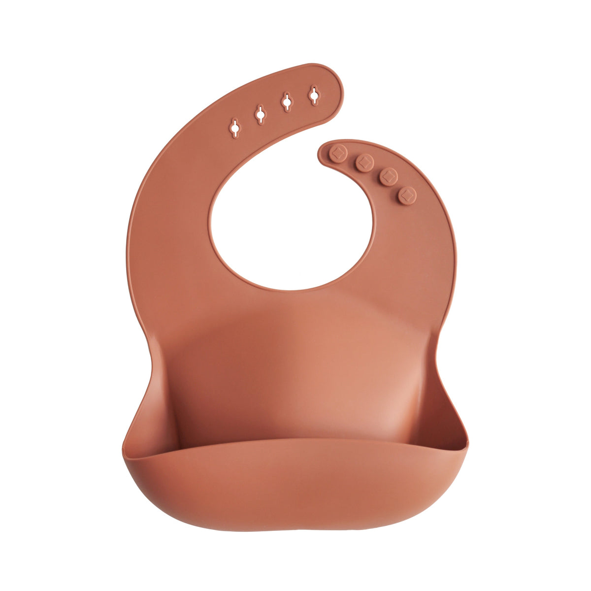 Silicone Baby Bib, Polka Dot Print by Mushie