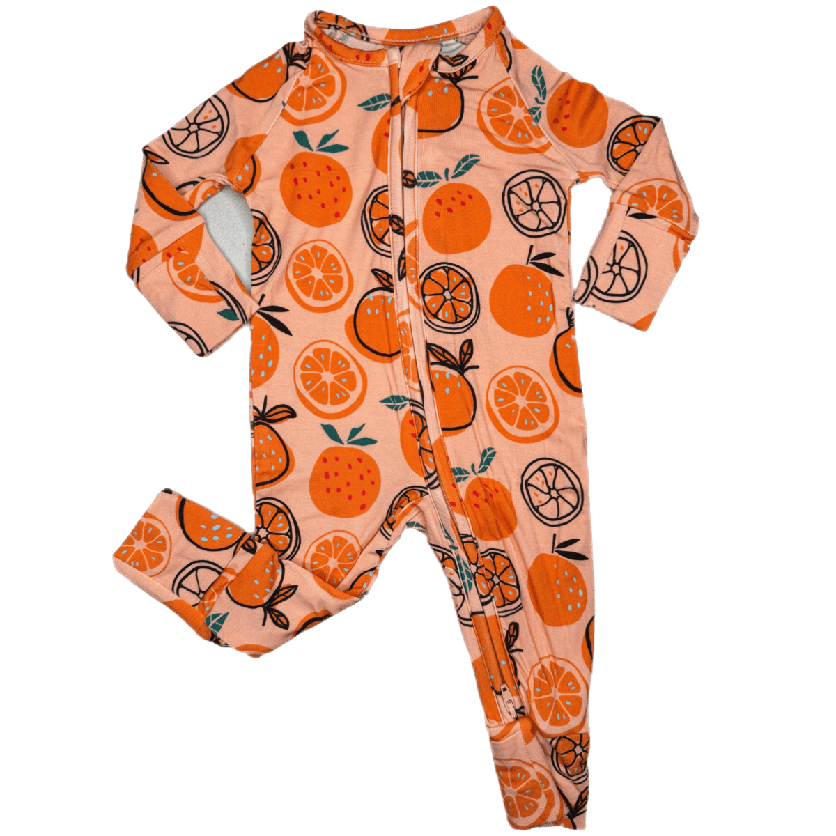 Texas Tushies Clementine Bamboo Viscose Zippies with Foldable Hands for Cozy Kids - 
