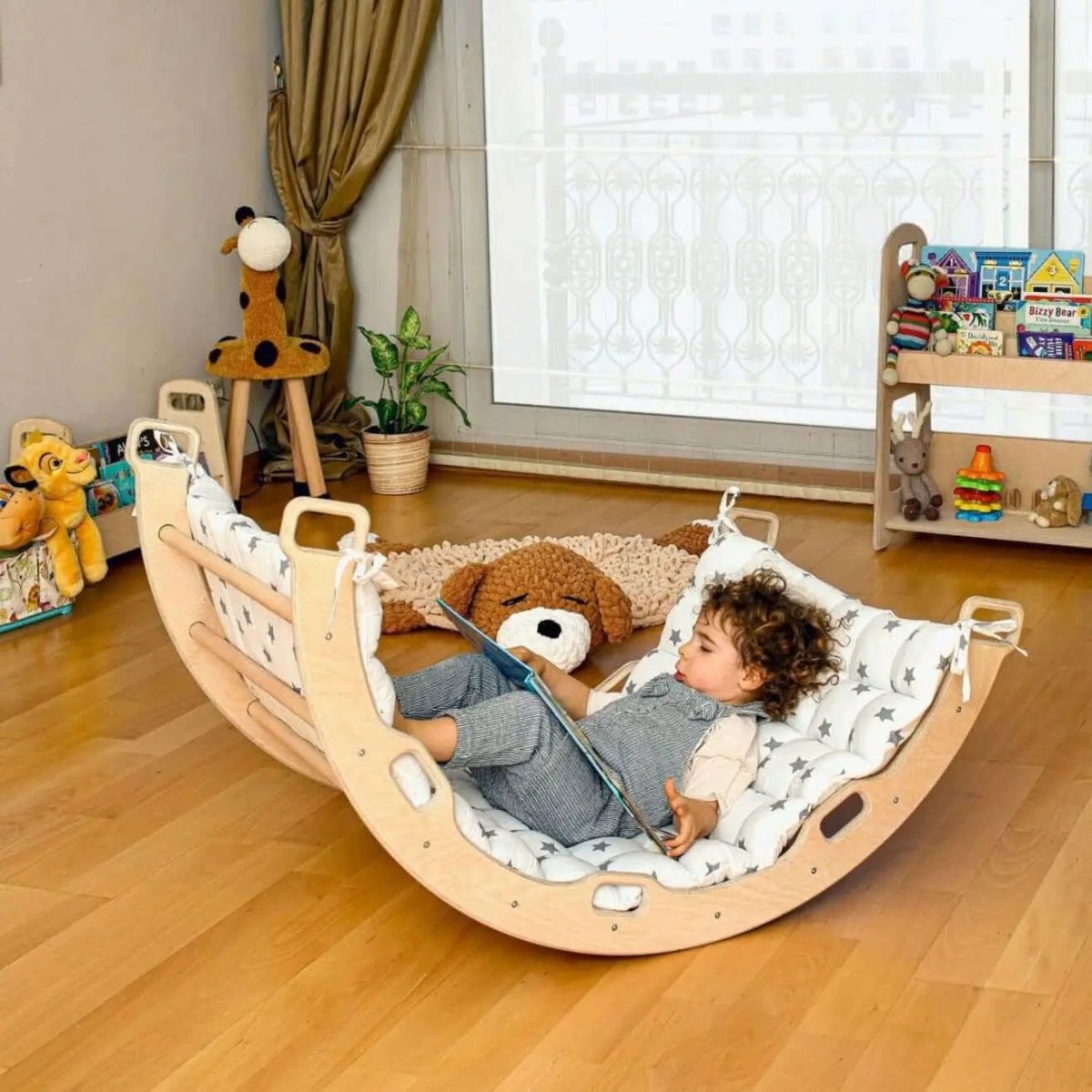 Kidodido Climbing Arch Rocker and White Star Pillow Play Set - Everetts Place Boutique - 