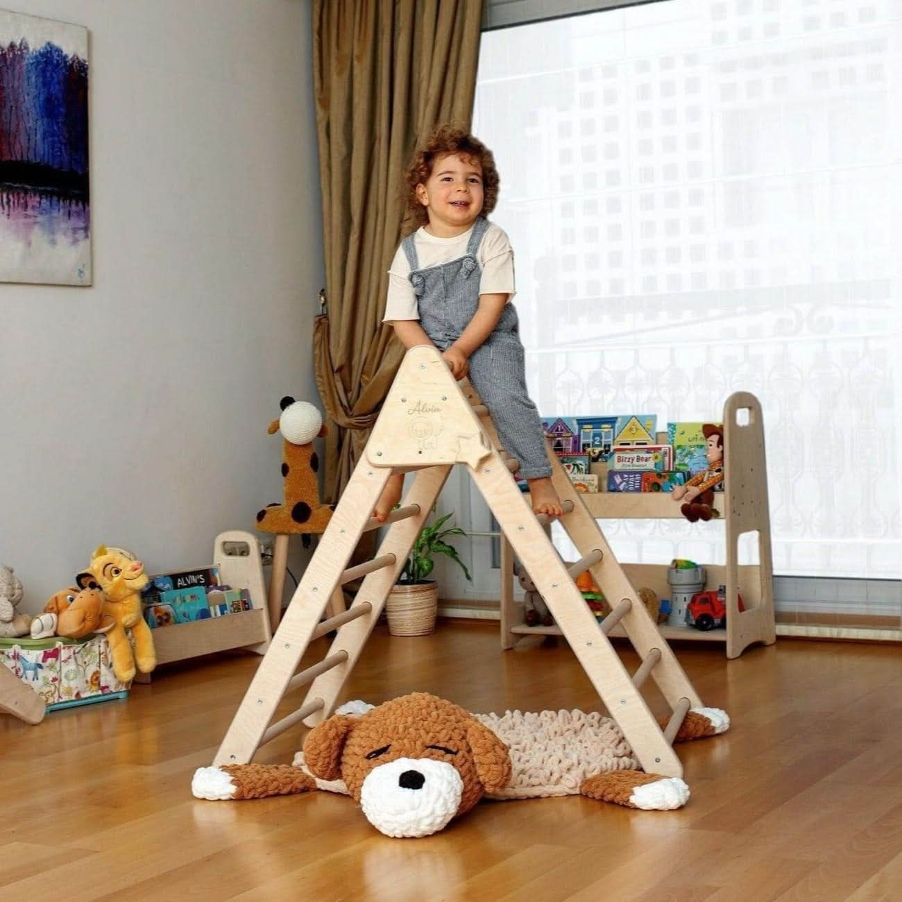 Climbing Triangle & Arch Rocker Set - 4-Piece Indoor Play by Kidodido