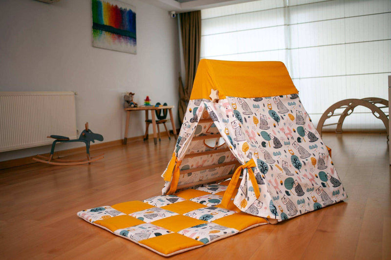 Climbing Triangle with Tent Cover, Mat, Ramp - Everetts Place: Online Boutique - Furniture