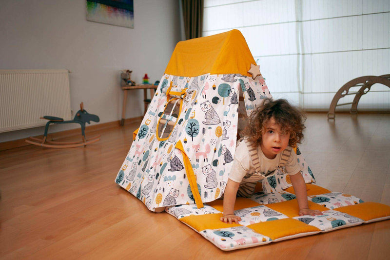 Climbing Triangle with Tent Cover, Mat, Ramp - Everetts Place: Online Boutique - Furniture