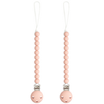Pacifier Clips in Pink Blush, 2 Pack - Pink, Body Jewelry, Earring, Natural material, Bead | Everetts Place