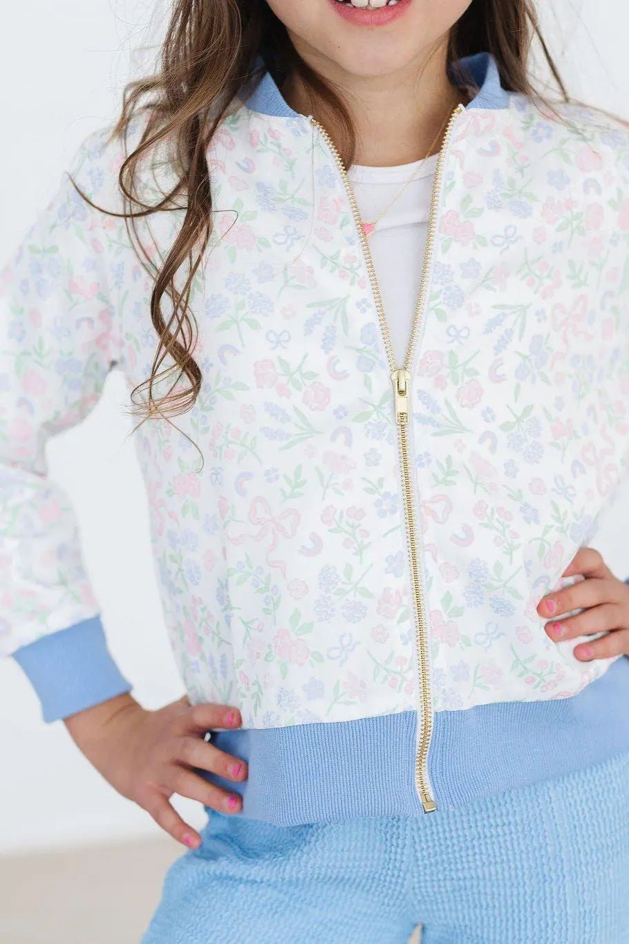 Cloud 9 Satin Jacket - Clothing, Sleeve, White, Collar, Pink | Everetts Place