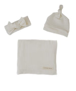 Little Mae & Co Cloud Knit Pointelle Stretch Swaddle Blanket For Newborns - Everetts Place Boutique - 