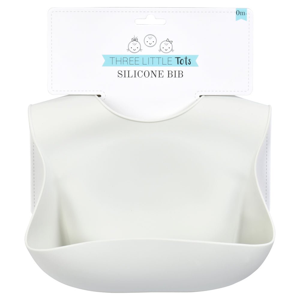 Three Little Tots Cloud Silicone Bib with Crumb Catcher - 