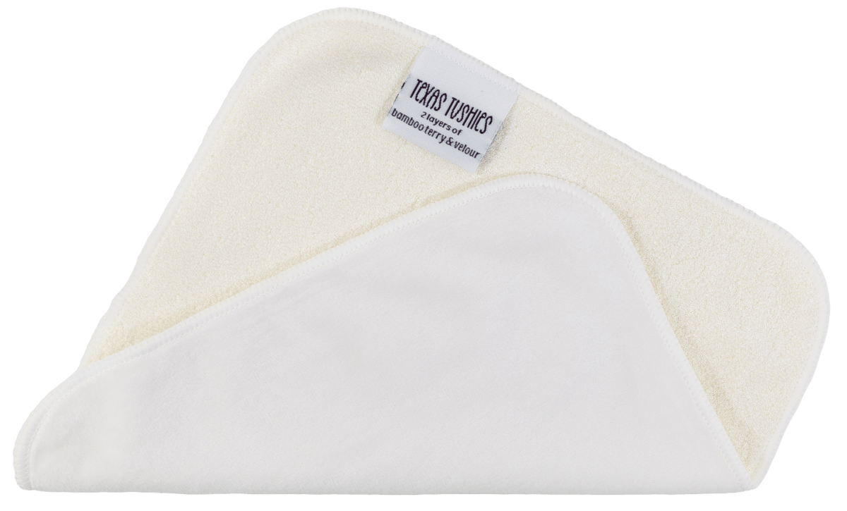 Texas Tushies Cloud Velour Bamboo Reusable Wipes with Soft Touch for Makeup and Baby Care - 