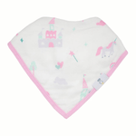 Goosewaddle® | Newborn Baby Blankets Toys Teethers Bibs & More Clouds And Castles 2 Pack Absorbent Muslin Bibs