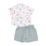 Angel Dear Club Mediterranean - Polo Button Up with Casual Short - 