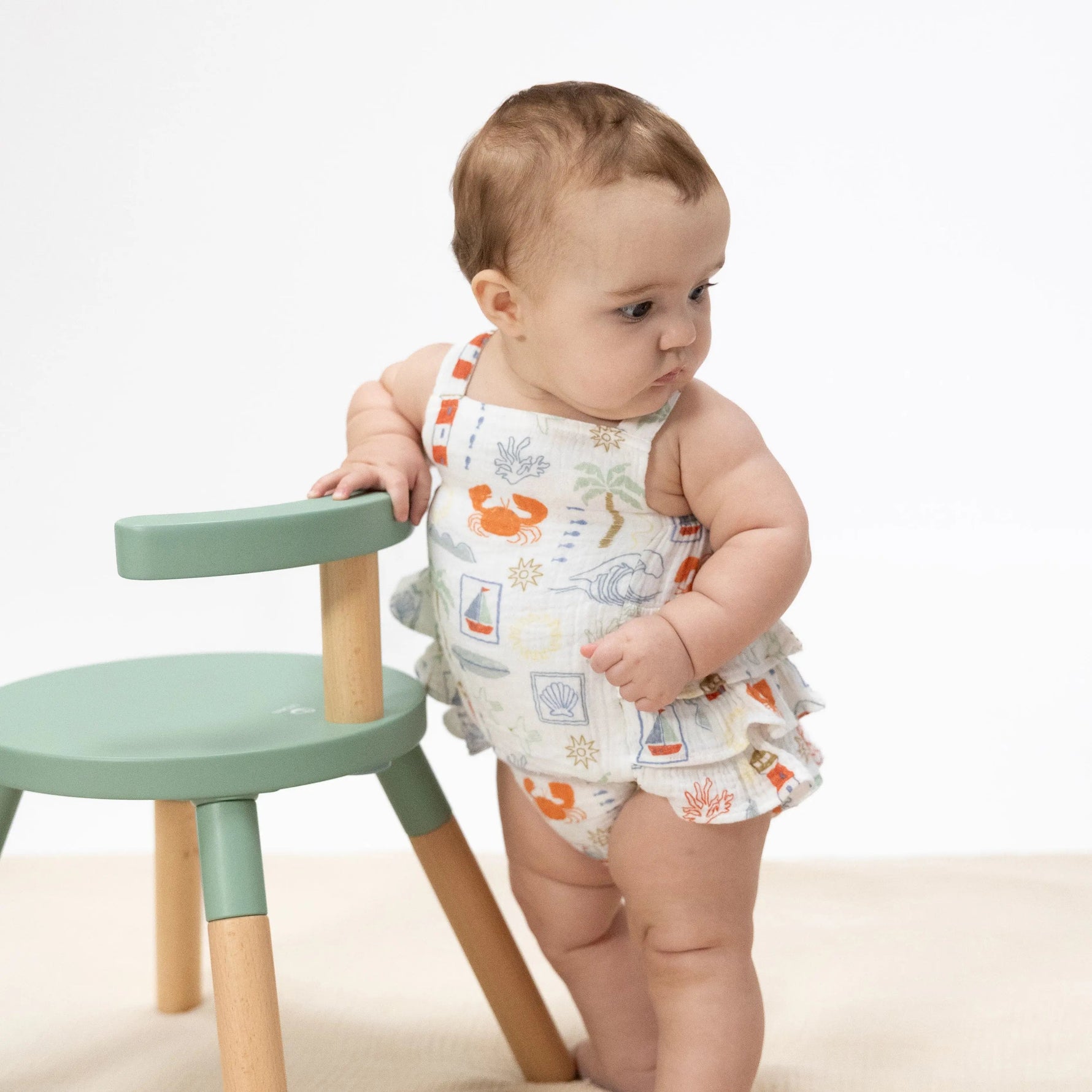 Angel Dear Club Mediterranean - Ruffle Sunsuit - 