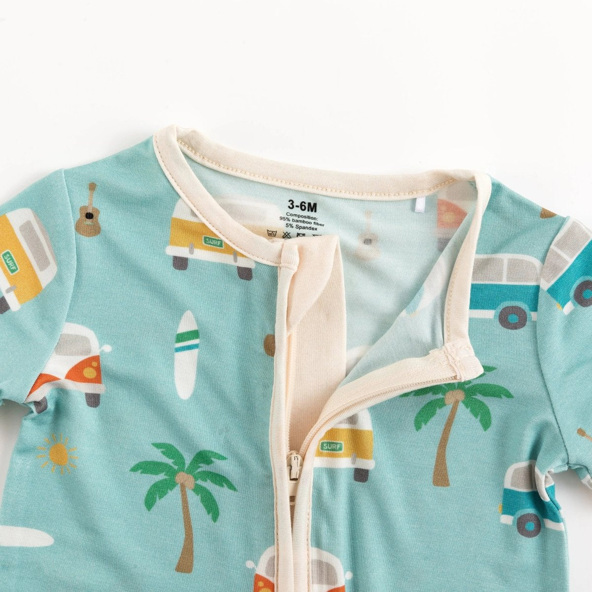 Dreamlet Coastal Cruising Romper Baby Beach Print Retro Vibes - Everetts Place Boutique - 
