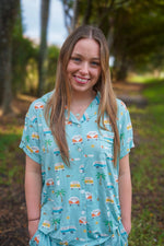 Dreamlet Coastal Cruising (Women's Short Sleeve PJ) - 